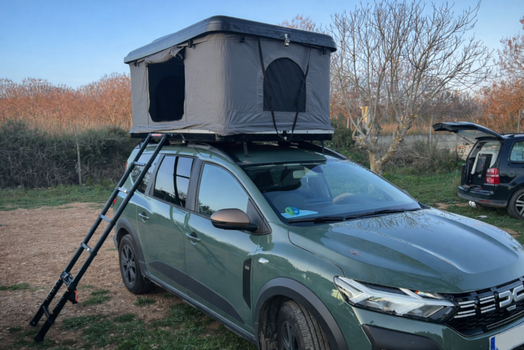 Tiendas de techo y accesorios: Convierte tu vehículo en una casa móvil. Instalación tiendas de techo con escalera telescópica.